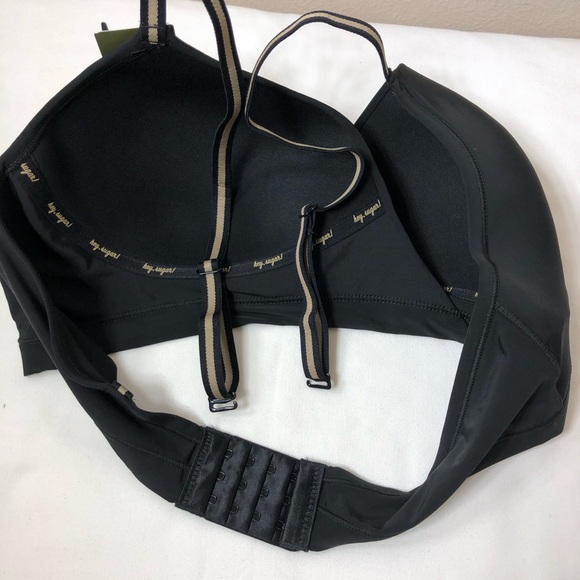 Kindly Yours Women's So Comfy Lightly Lined Micro Wire-Free Black Bra XL - Picture 9 of 13